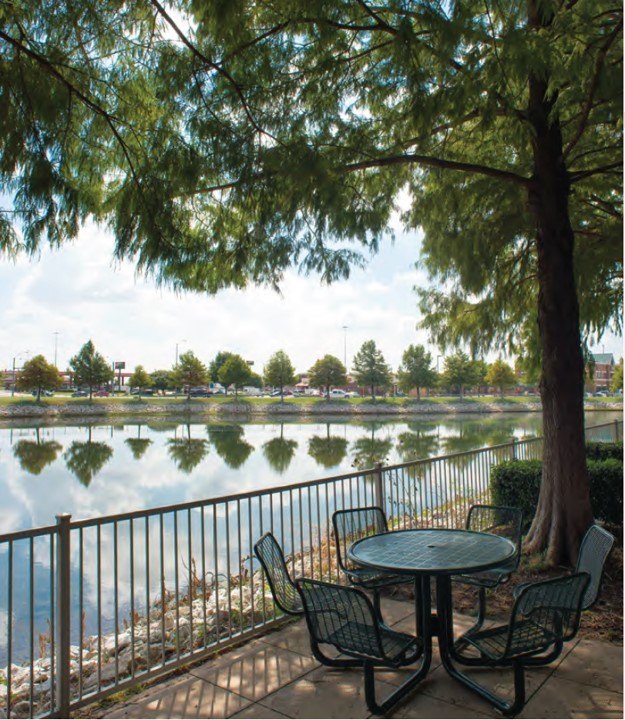 Lakefront outdoor seating