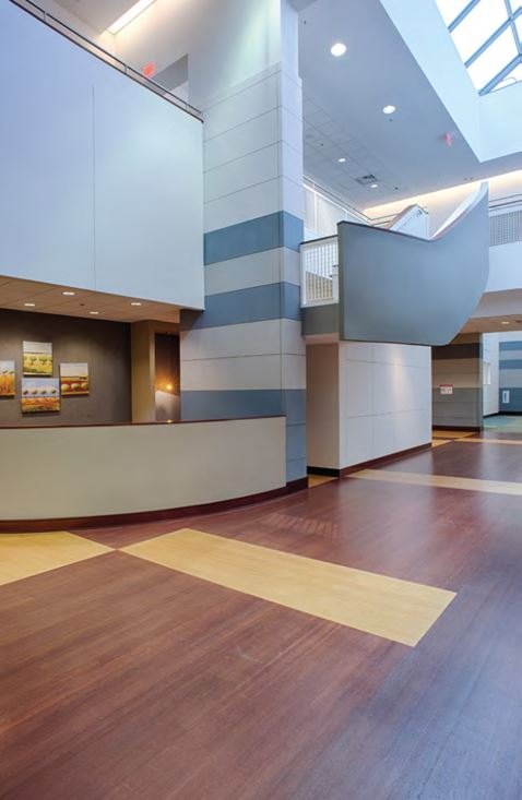 Two-storey reception atrium
